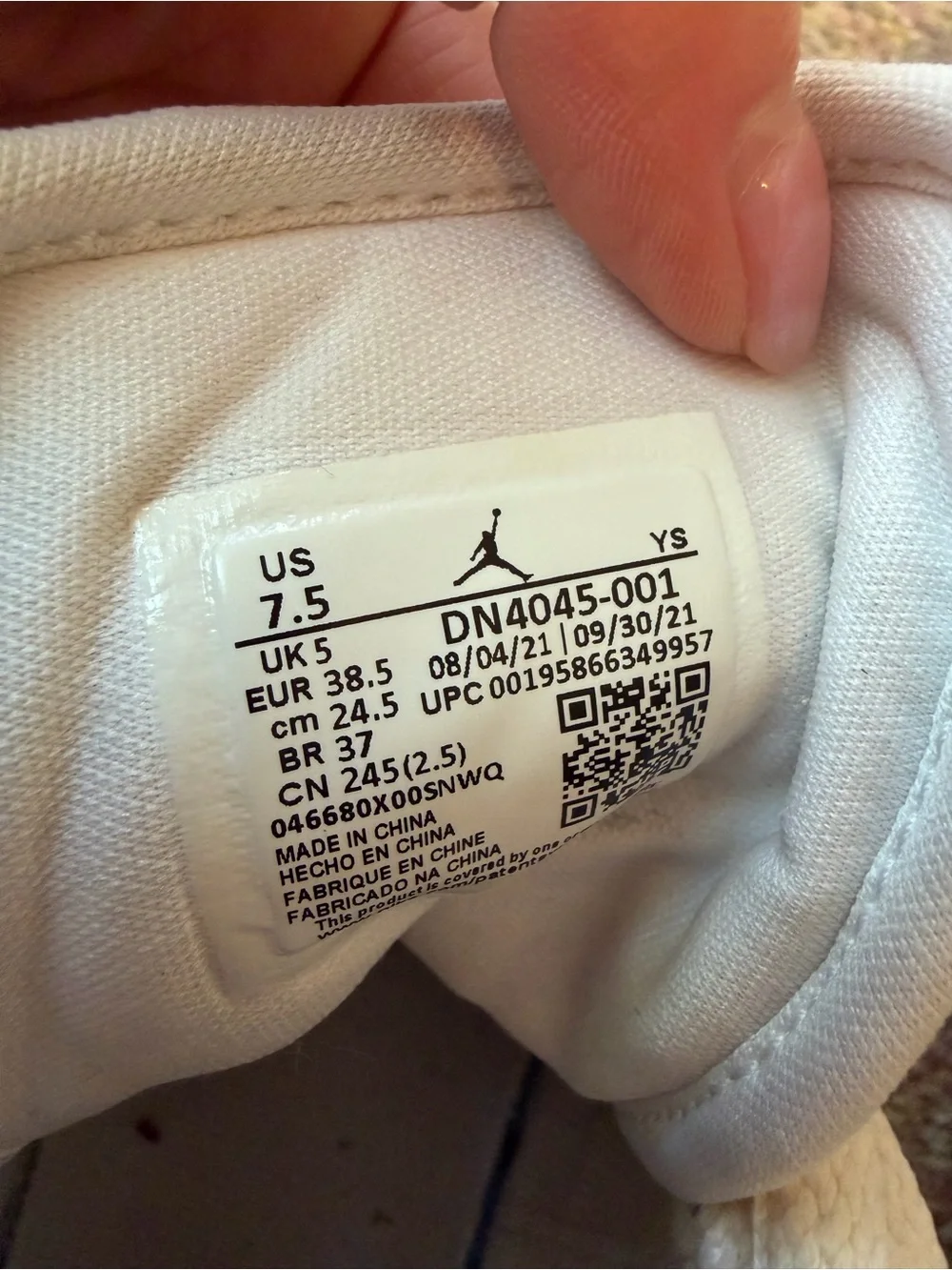Nike Jordan’s Women's White and Light Gray High-Top Sneakers